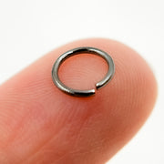 6MM 20Gauge Black Rhodium Open Jump Ring